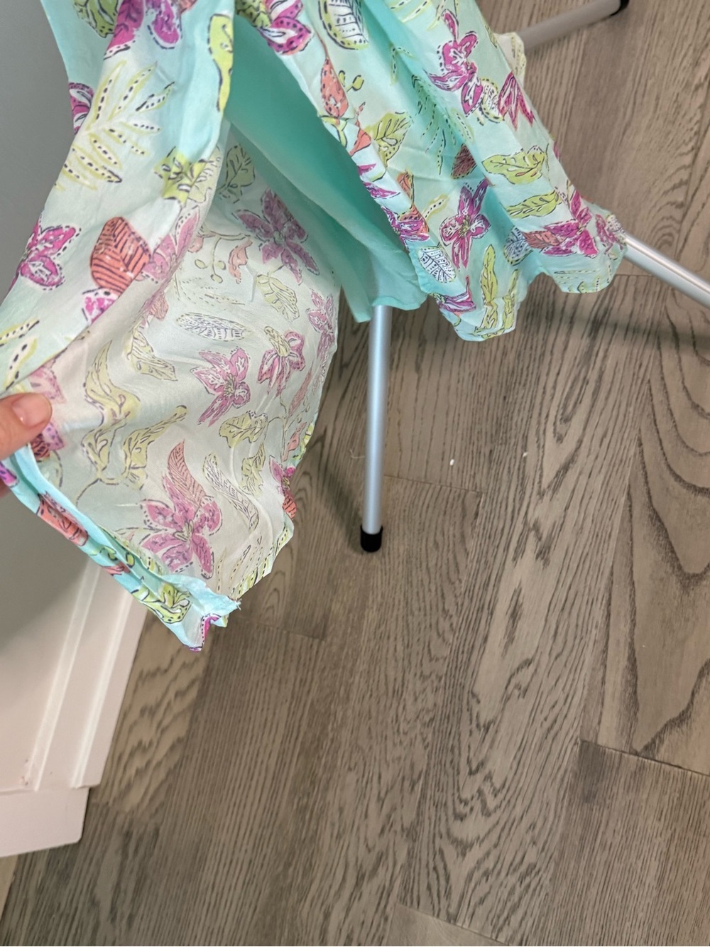 Hatley Floral Aqua Maxi Dress XS | Sleeveless Lined Modal Summer Dress - Picture 3 of 8